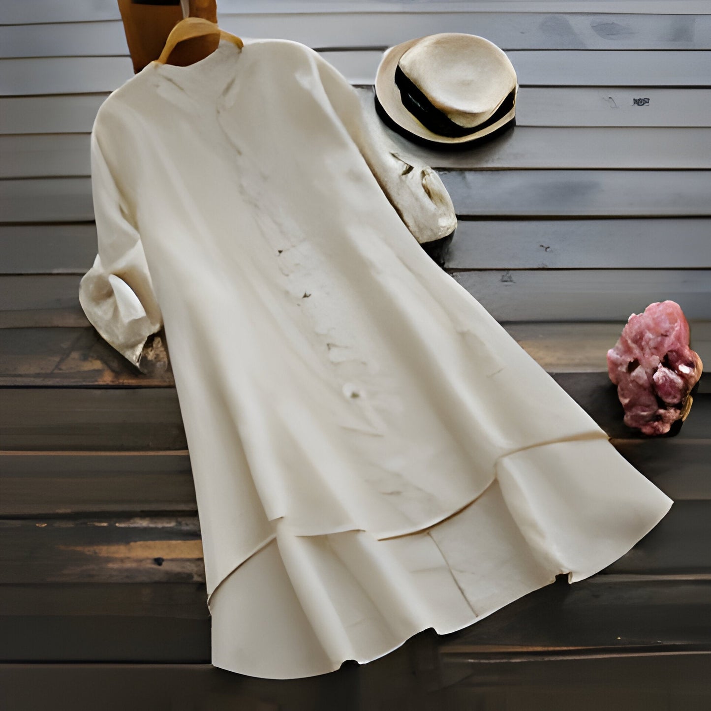 EP | Robe d'été en coton et lin grande taille