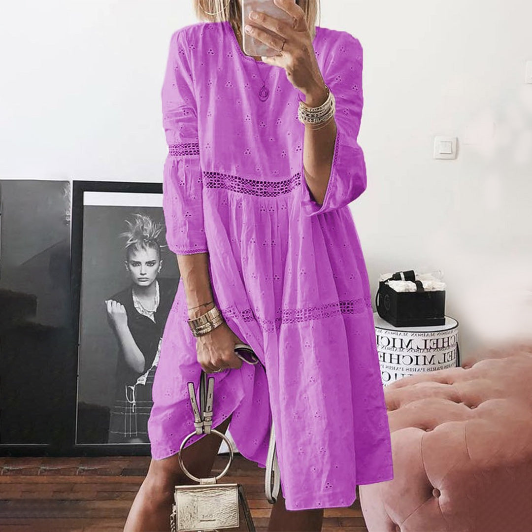 EP | Robe midi | Robe midi à manches longues | Robes d'été pour femmes