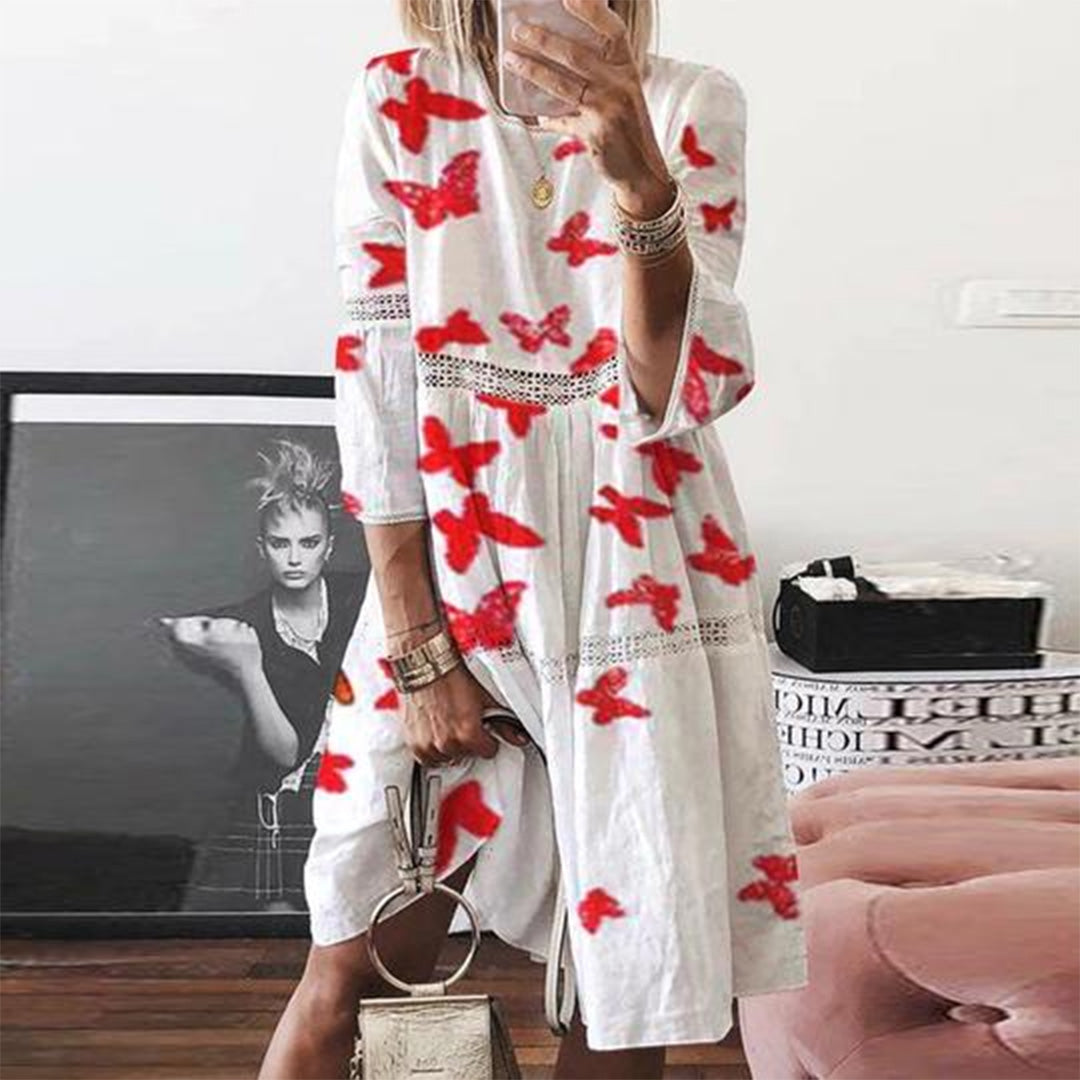 EP | Robe midi | Robe midi à manches longues | Robes d'été pour femmes