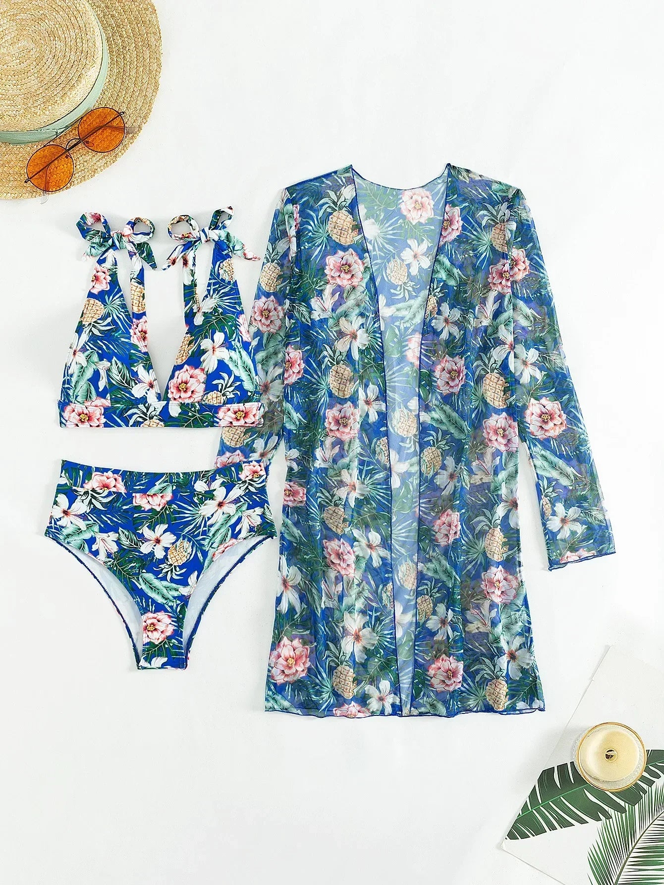 EP | Bikini sexy avec imprimé floral et cache-cœur