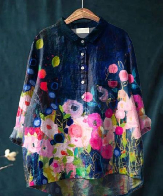 EP | Chemisier en soie chic avec fleurs