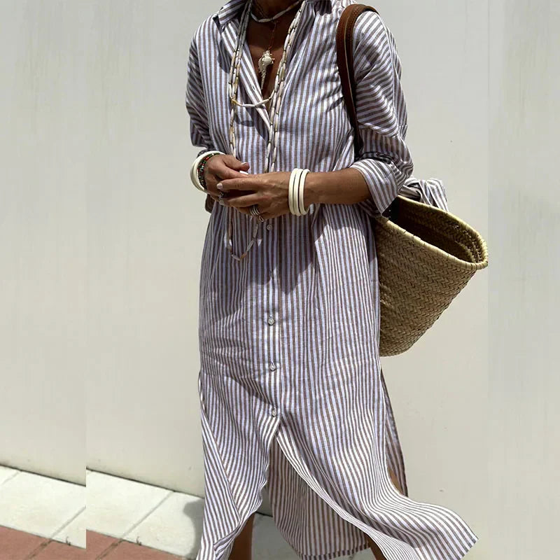 EP | Robe chemise rayée