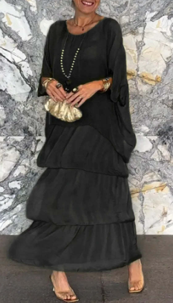 EP | Robe longue élégante avec décolleté en V