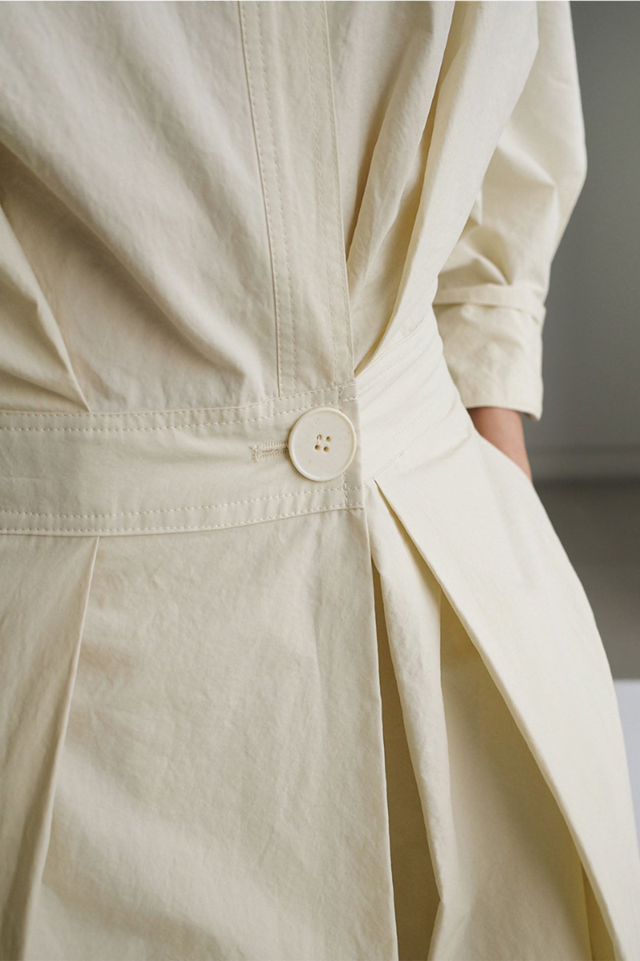 EP | Chemise à manches longues en ligne A Robe midi en coton
