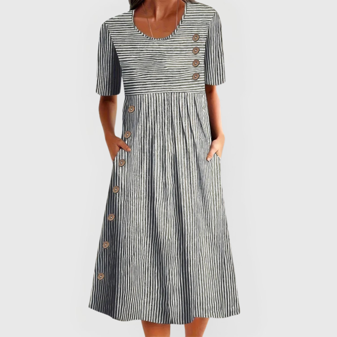 EP | Robe midi rayée
