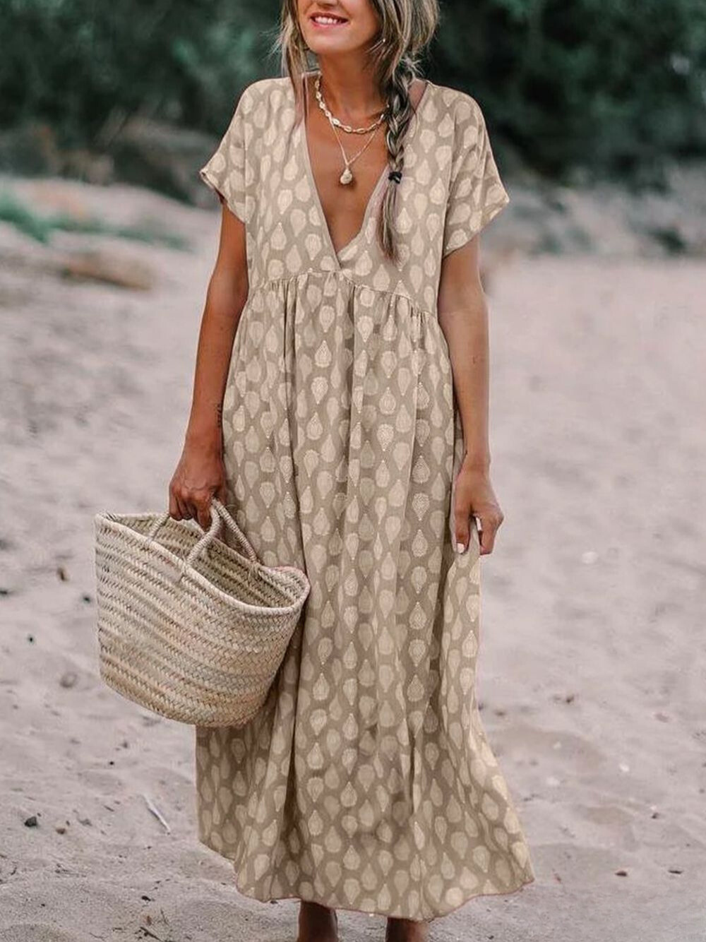 EP | Robe tissée avec motif floral