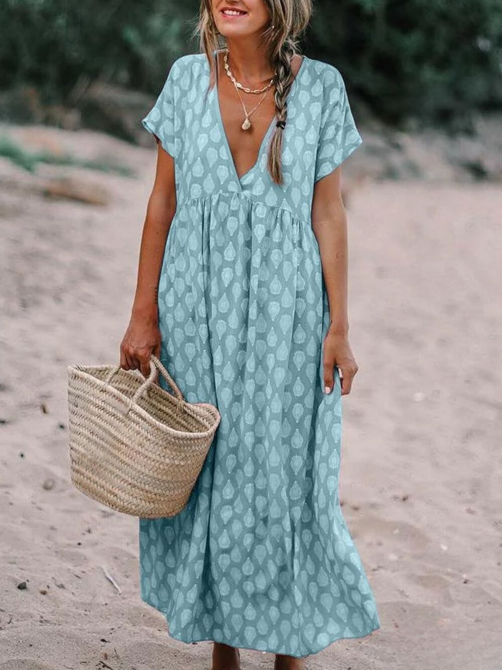 EP | Robe tissée avec motif floral