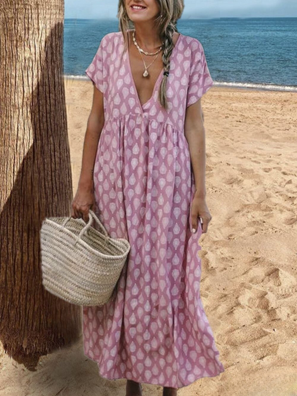EP | Robe tissée avec motif floral