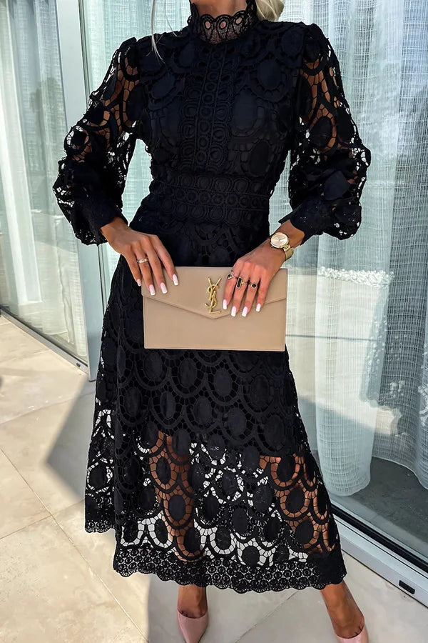 EP | Robe midi blanche | Robe midi à manches longues | Robes midi pour femmes