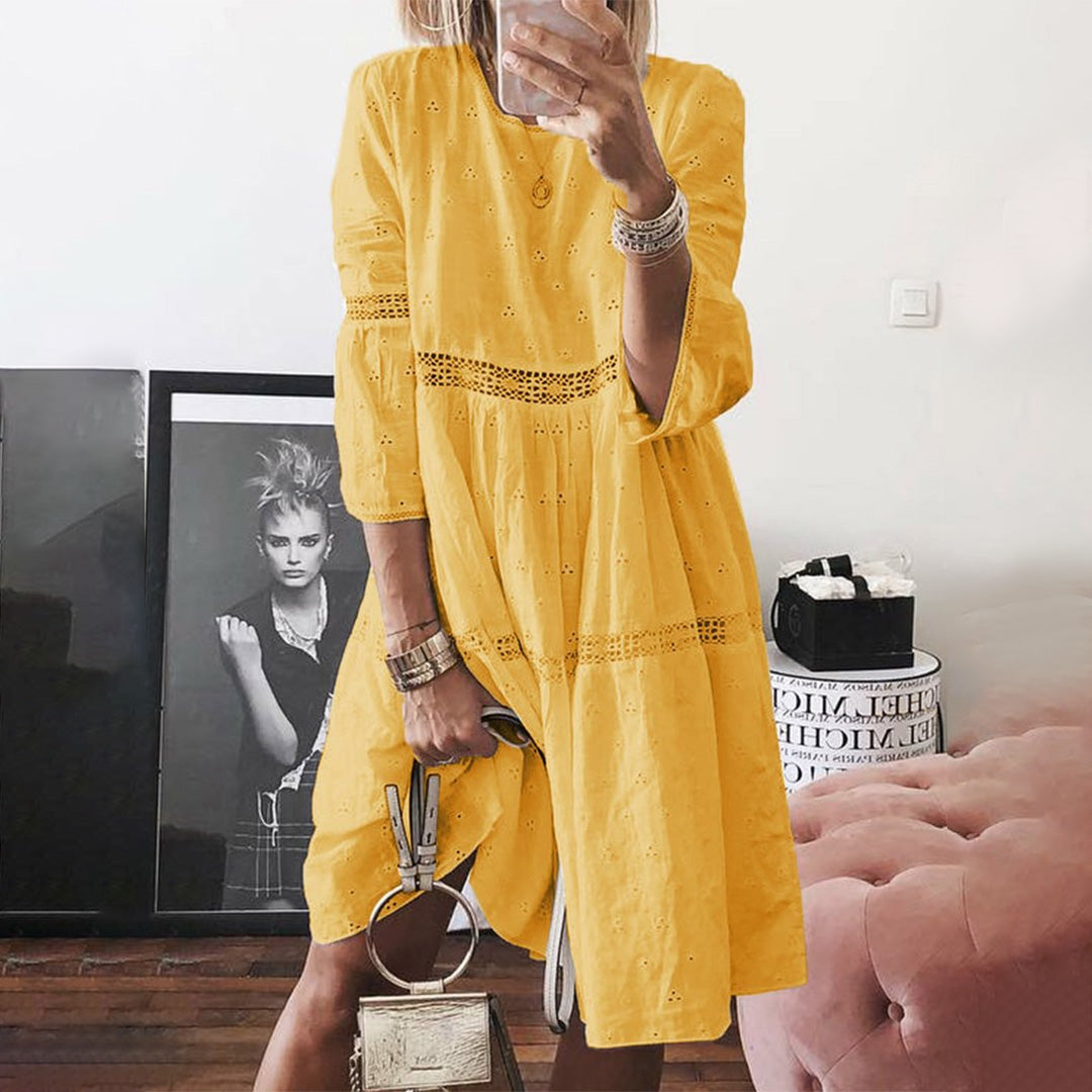 EP | Robe midi | Robe midi à manches longues | Robes d'été pour femmes
