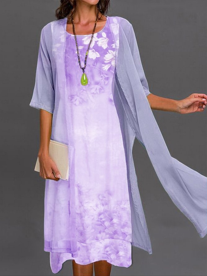 EP | robe midi deux pièces avec motif floral pour femme AH315