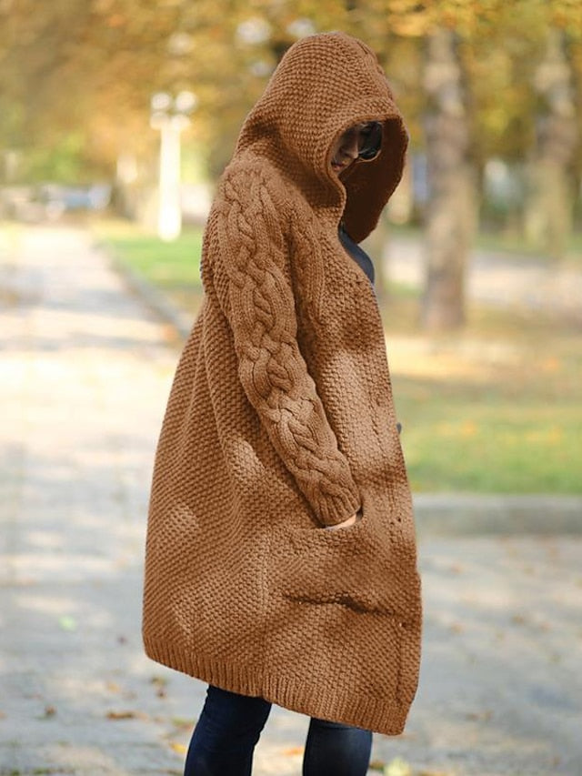 ND | Cardigan à capuche en grosse maille