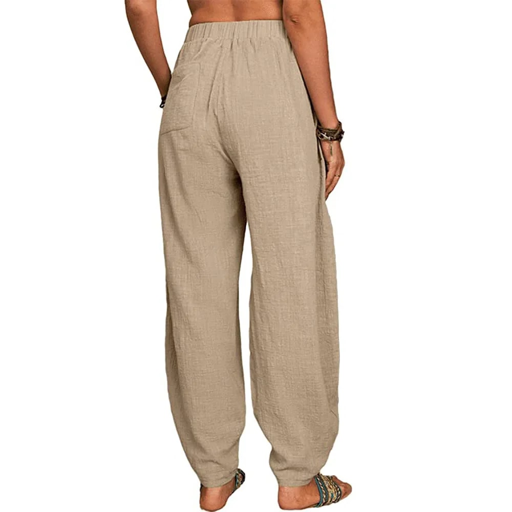 EP | Pantalon large en lin pour femmes