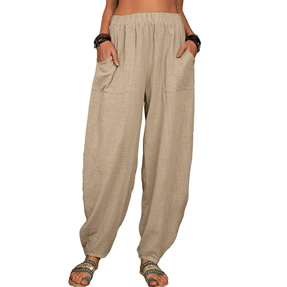 EP | Pantalon large en lin pour femmes