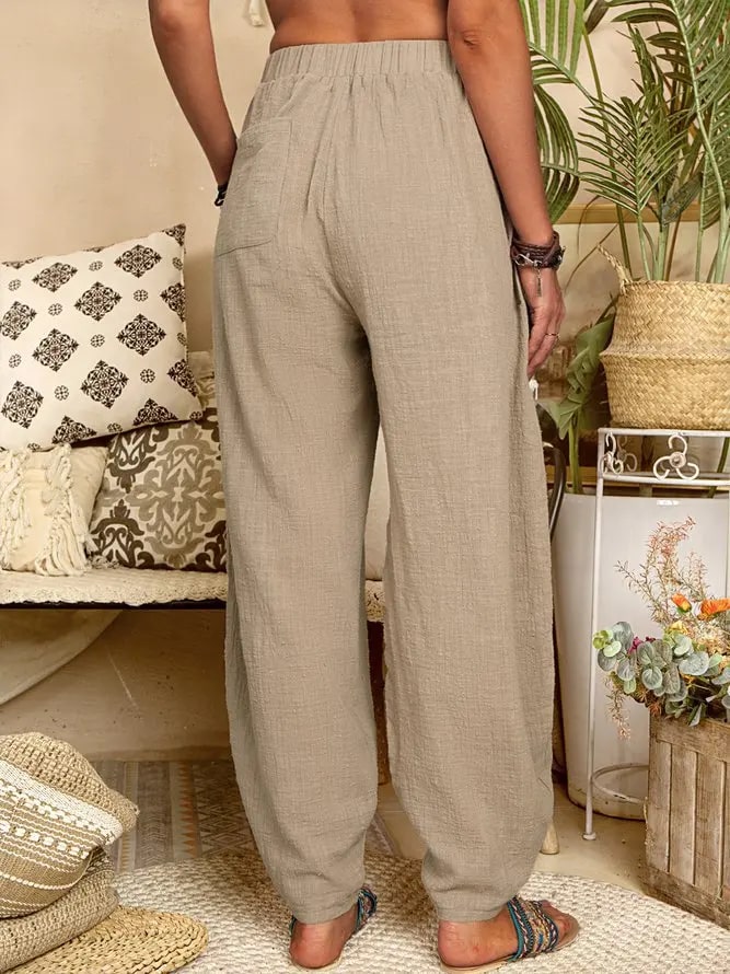 EP | Pantalon large en lin pour femmes