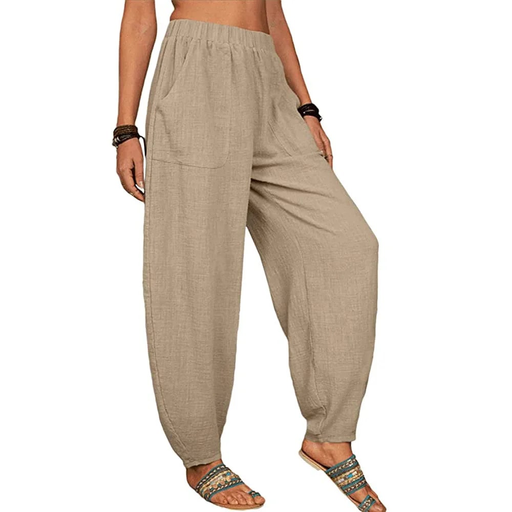 EP | Pantalon large en lin pour femmes