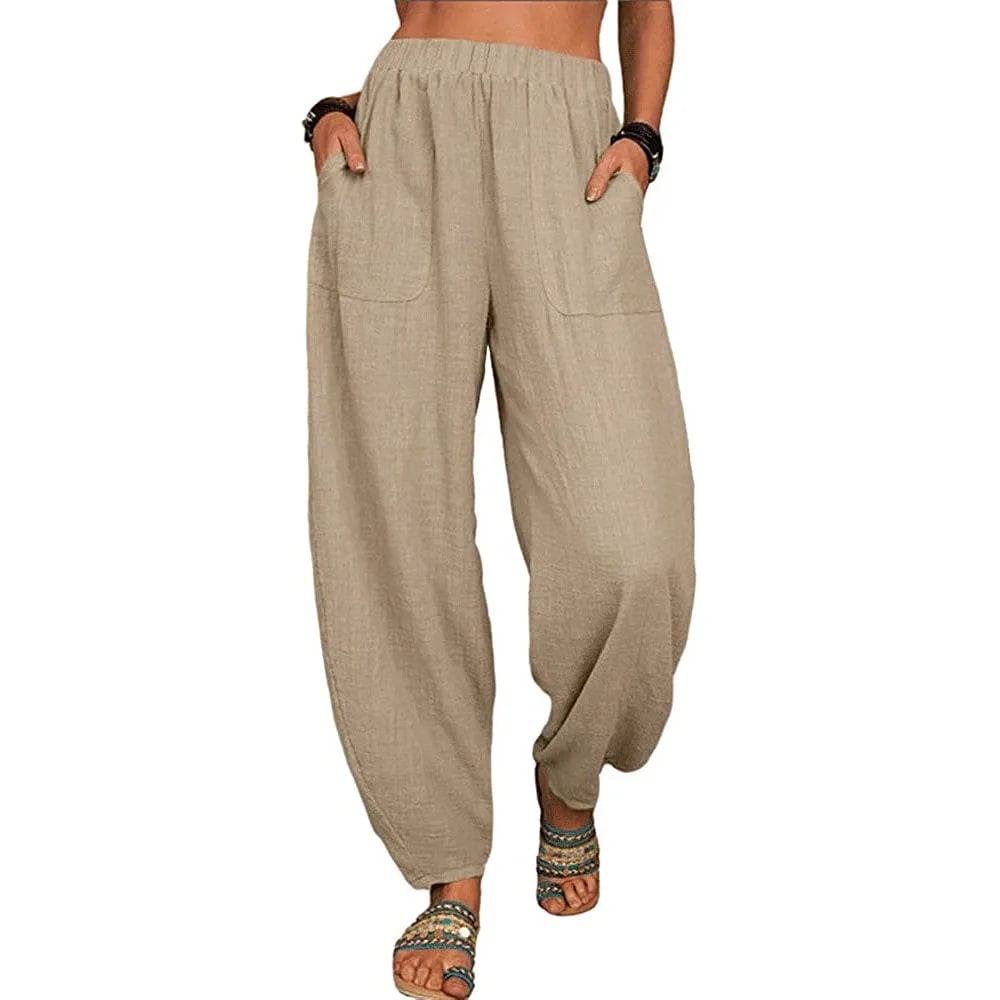 EP | Pantalon large en lin pour femmes