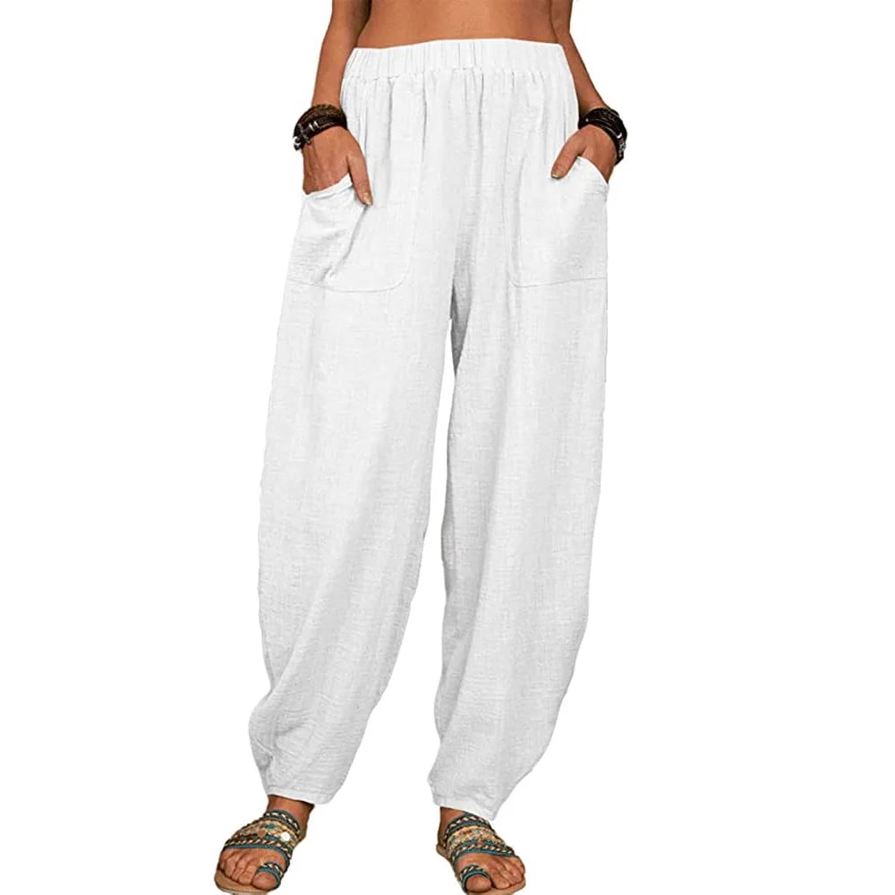 EP | Pantalon large en lin pour femmes