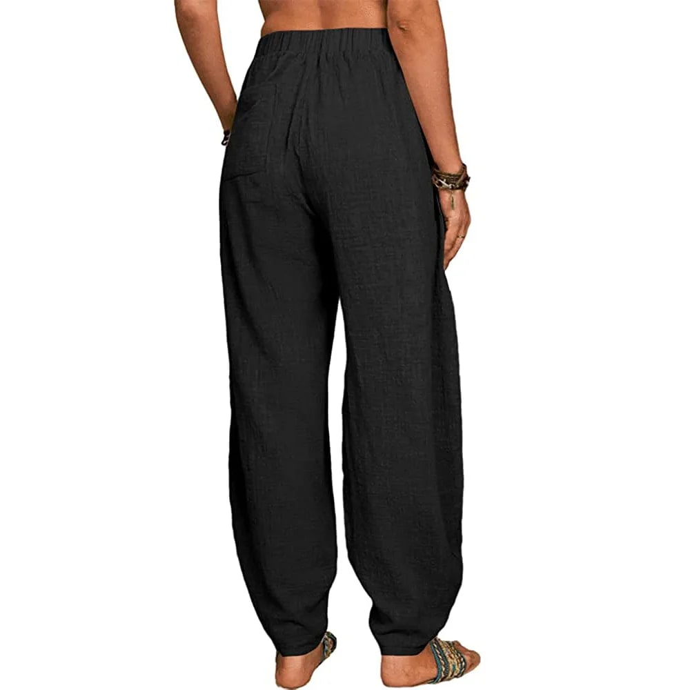 EP | Pantalon large en lin pour femmes