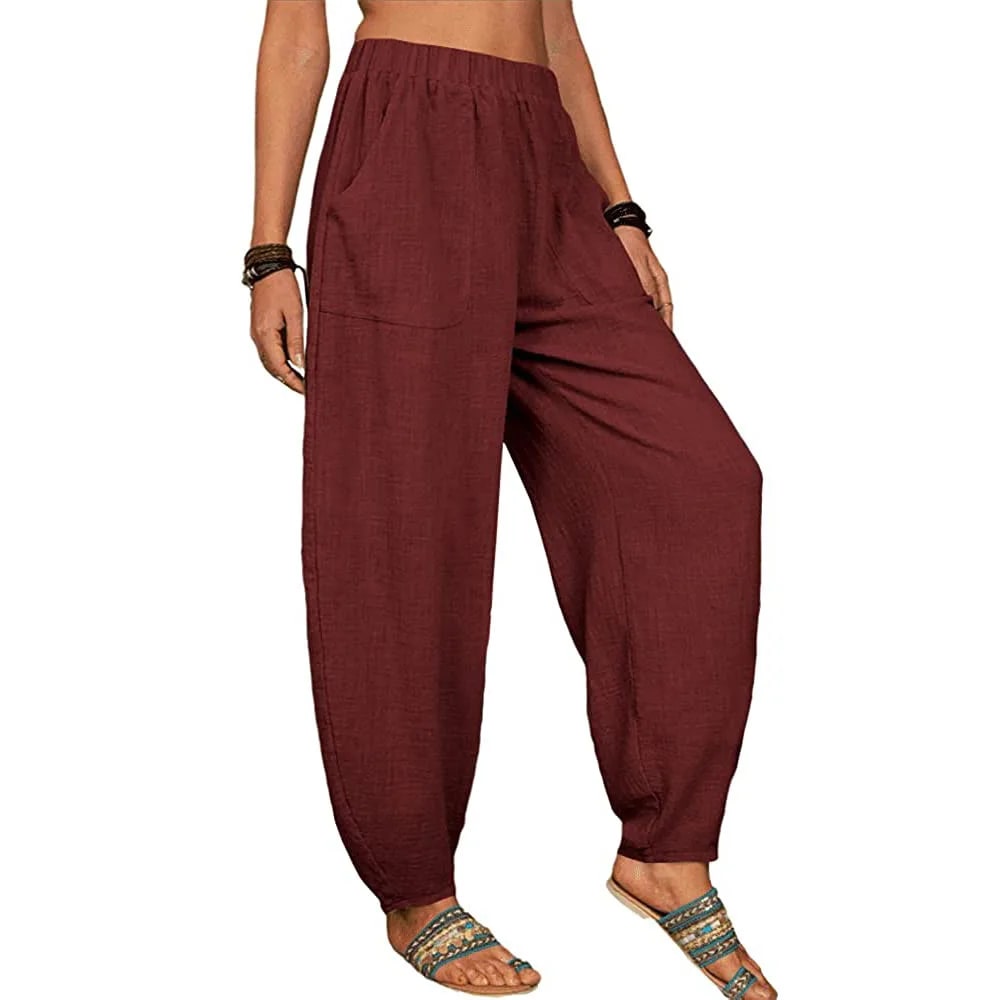 EP | Pantalon large en lin pour femmes