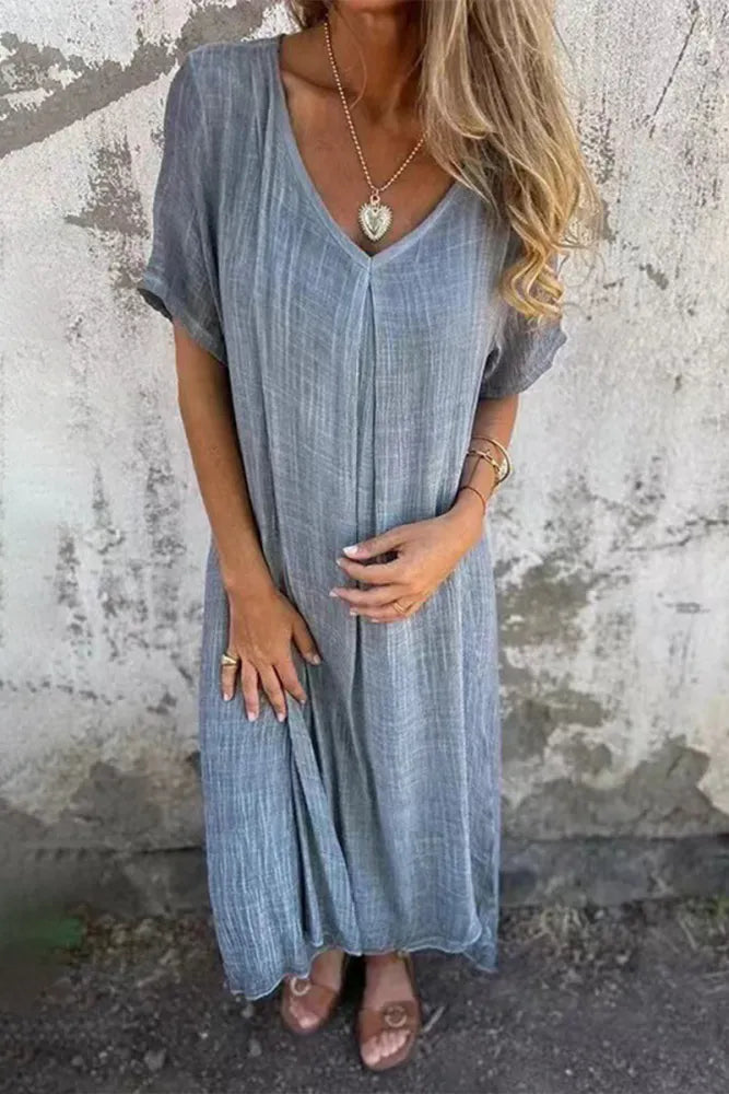 EP | Confortable robe longue avec décolleté en V