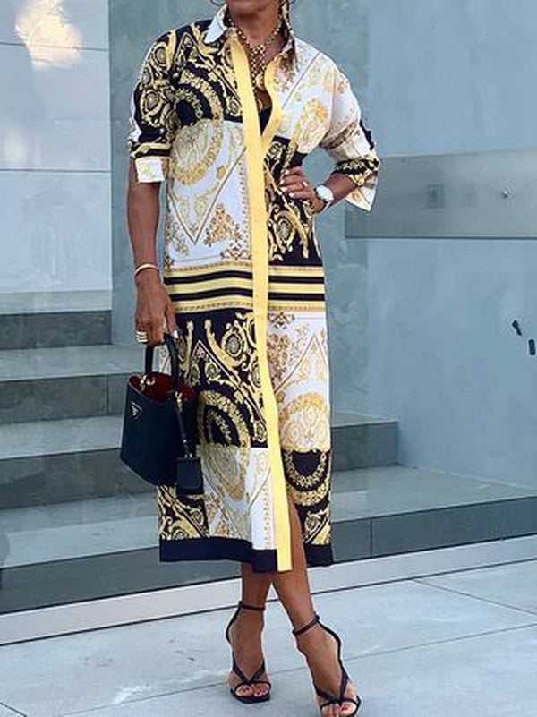 EP | Robe maxi manches longues col V Groovy