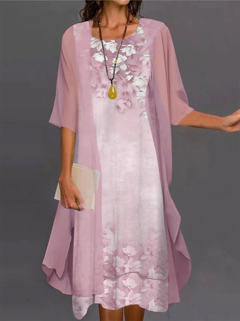 EP | robe midi deux pièces avec motif floral pour femme AH315