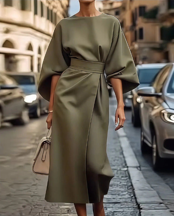 EP | Robe mi-longue chic avec ceinture