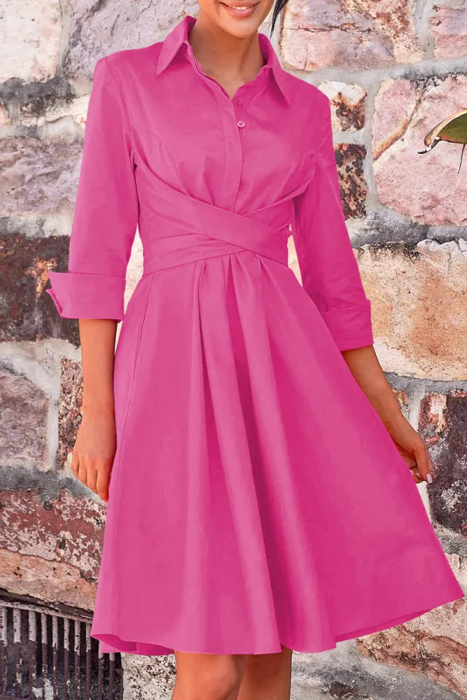 EP | robe avec noeud croisé et boutons