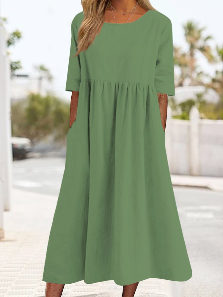 EP | Unicolore en vrac sac robe midi longue QPQ103