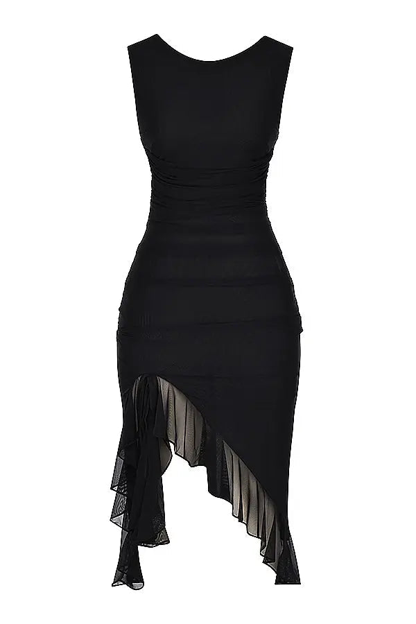 EP | Robe midi élégante à volants pour toutes les occasions
