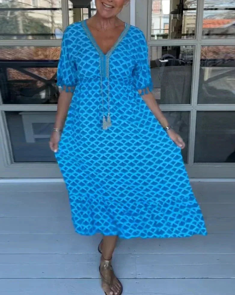 EP | Robe midi confortable et ample avec décolleté en V
