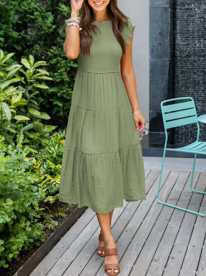 EP | Robes midi à manches courtes pour femmes
