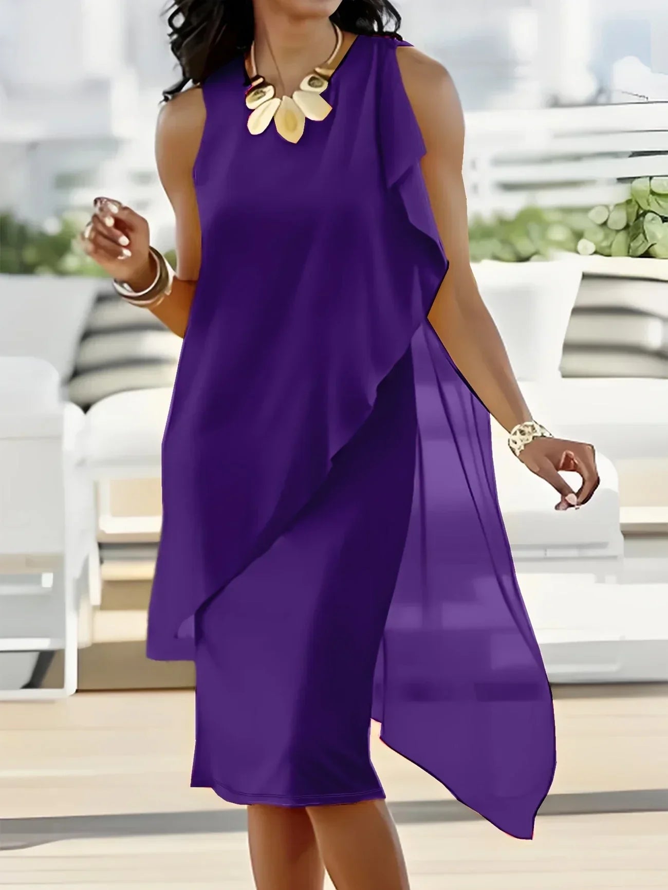 EP | ROBE MIDI SANS MANCHES INTEMPORELLE
