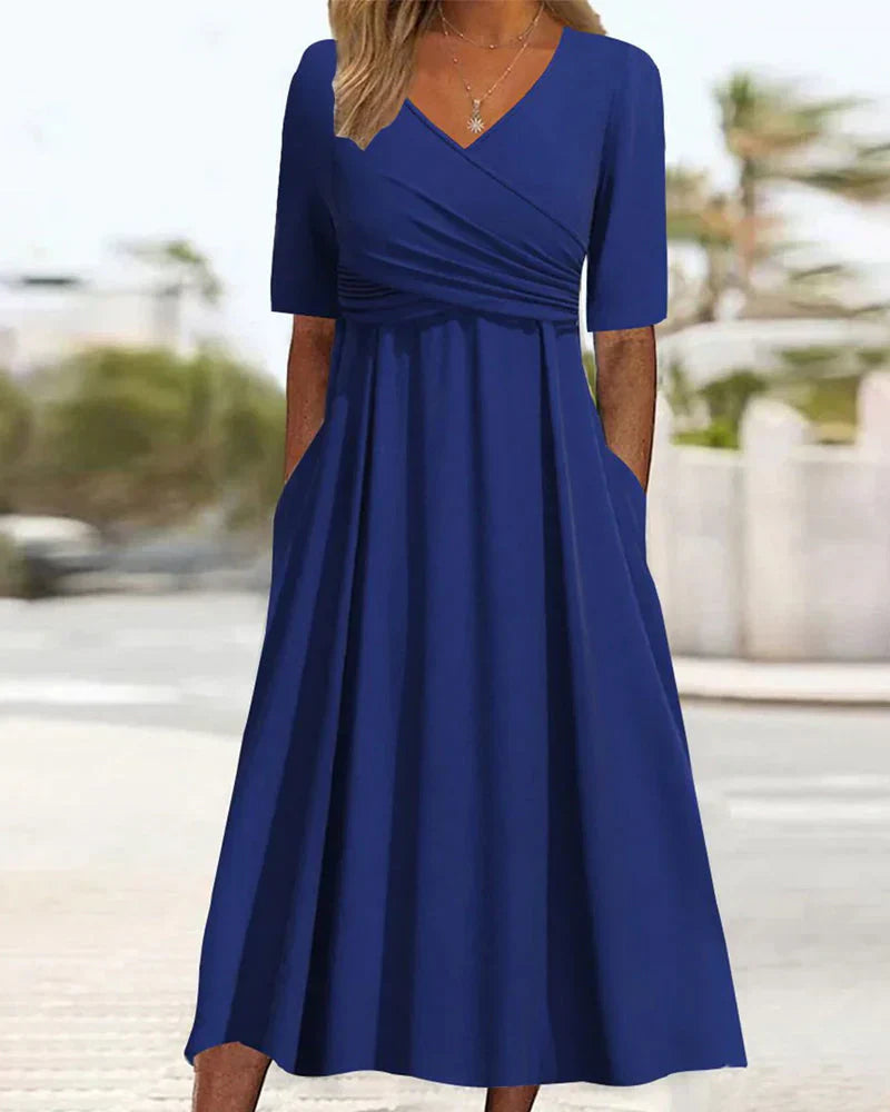 EP | Robe crossover à manches courtes
