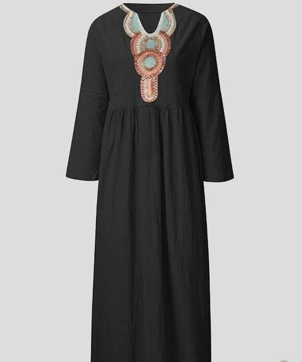 EP | Robe de loisirs à manches longues et col en V