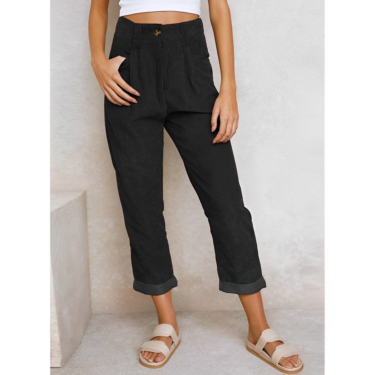 ND | Pantalons stylés en velours côtelé