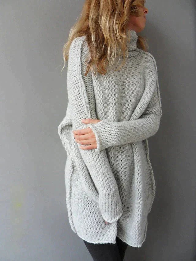 ND | Confortable pull à col roulé en tricot