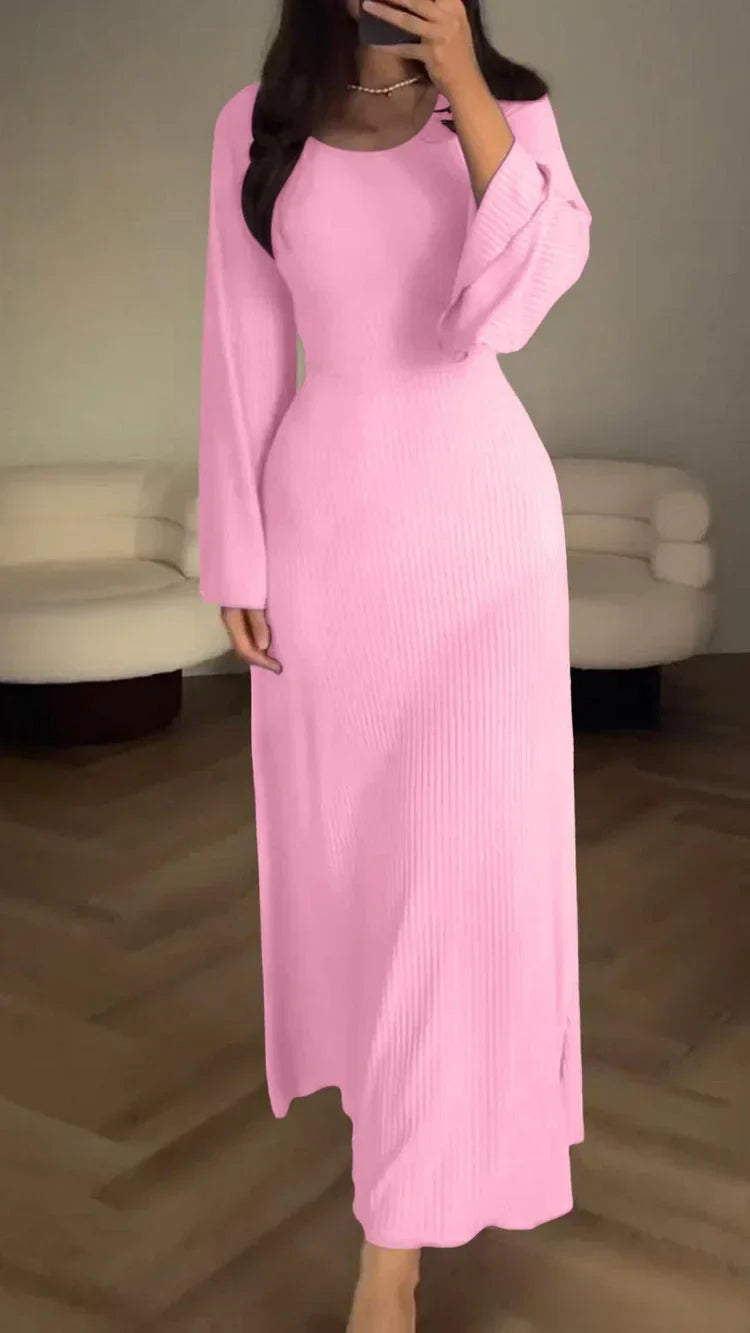 EP | Robe tricotée élégante avec lien à la taille