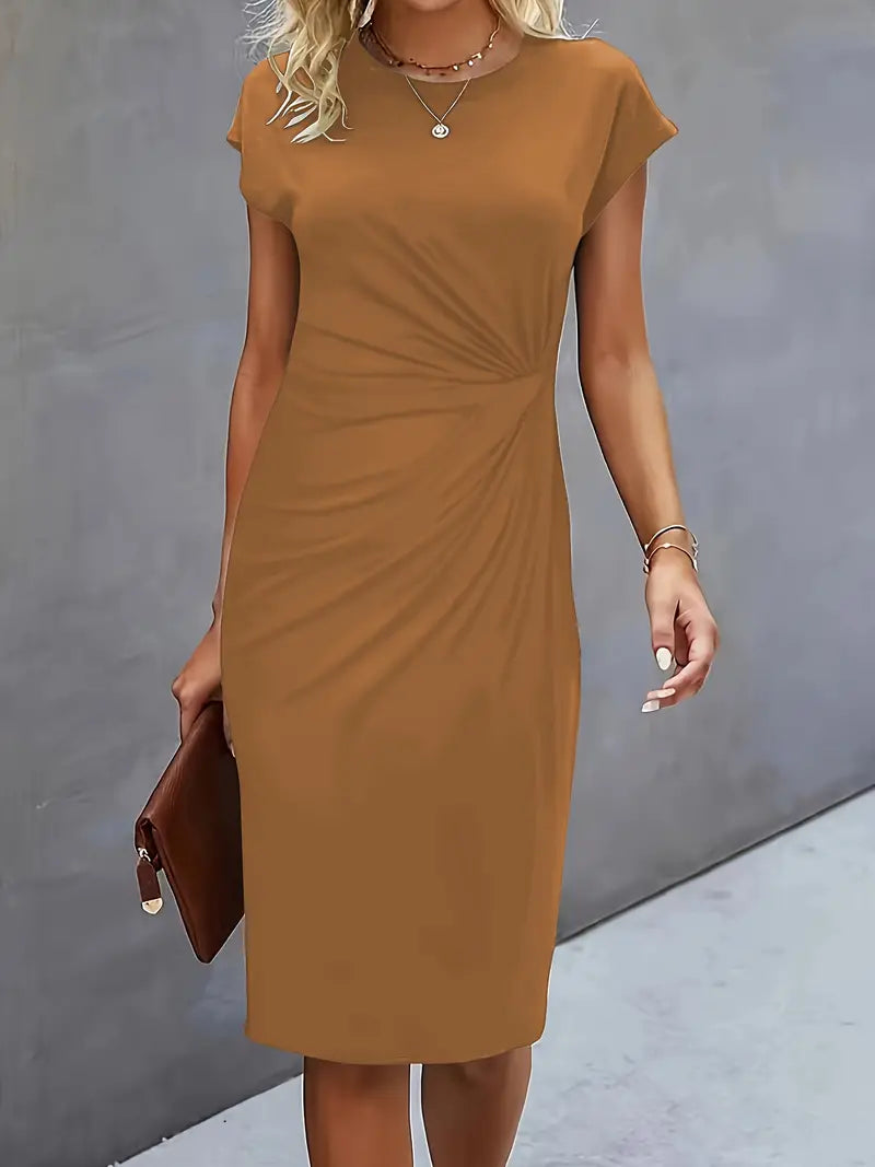 EP | Robe midi avec design de nœuds sur le devant