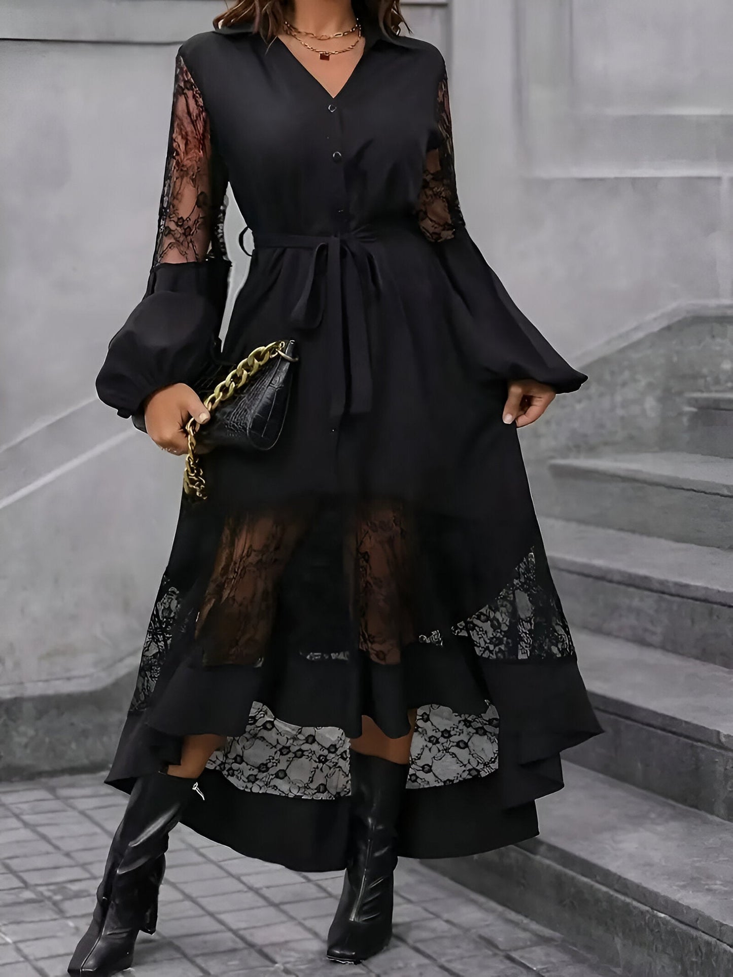 EP | Robe élégante pour femme avec décolleté en V