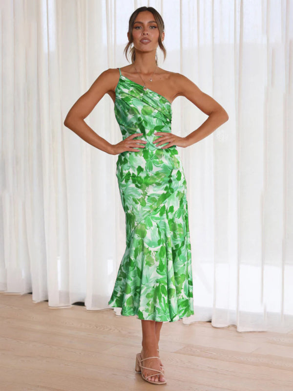 EP | Robe midi asymétrique avec motif floral