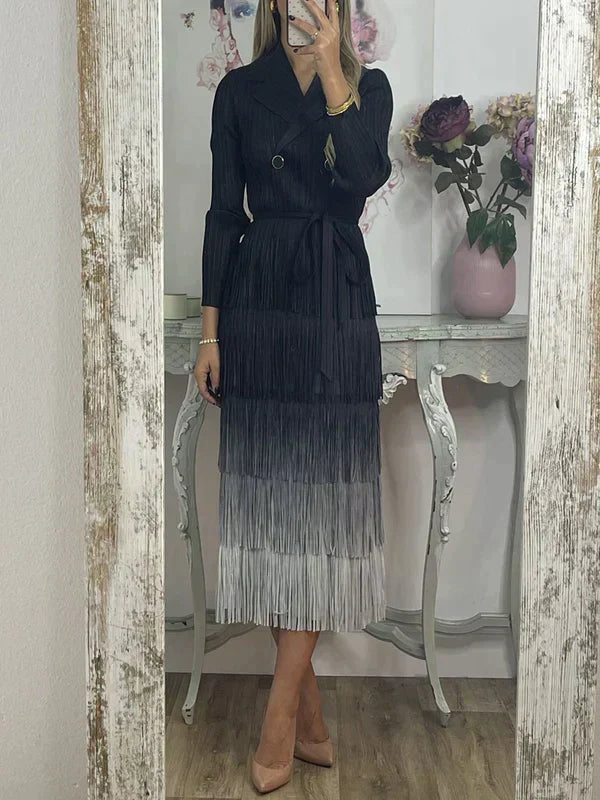 EP | Robe en dentelle avec dégradé de couleurs