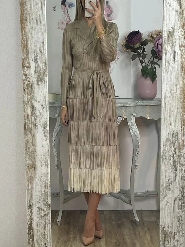 EP | Robe en dentelle avec dégradé de couleurs