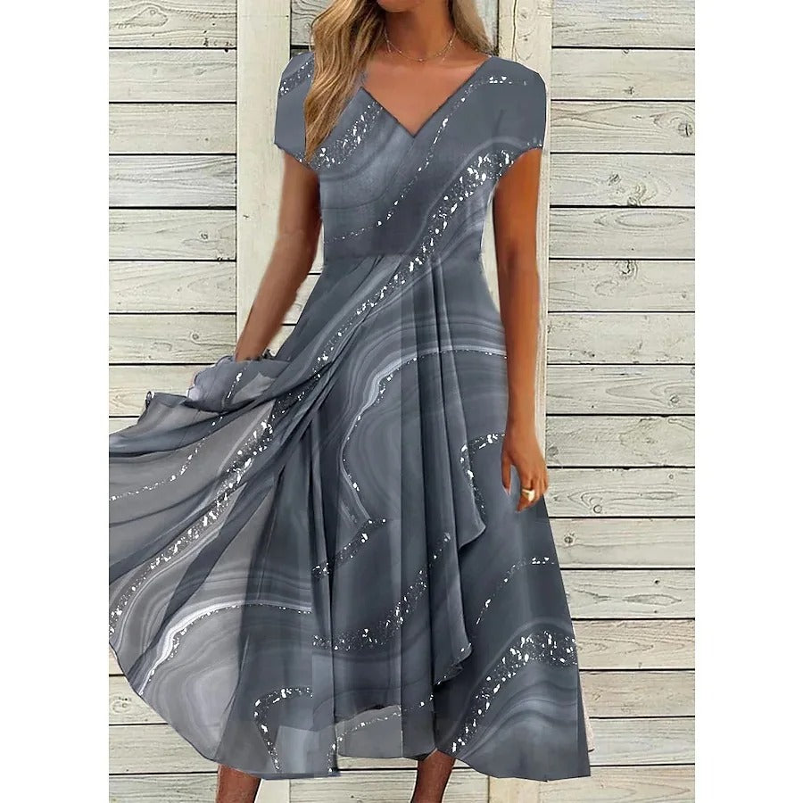 EP | Robe midi avec décolleté en V