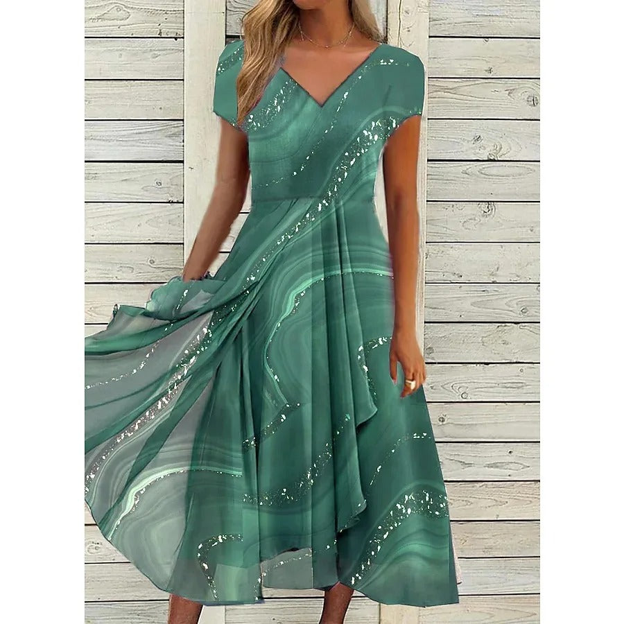 EP | Robe midi avec décolleté en V