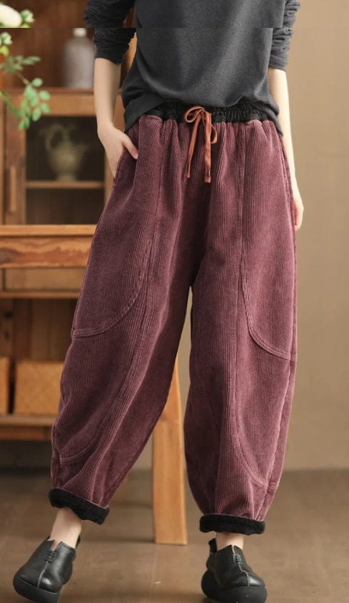 EP | Pantalon en velours côtelé mode femme
