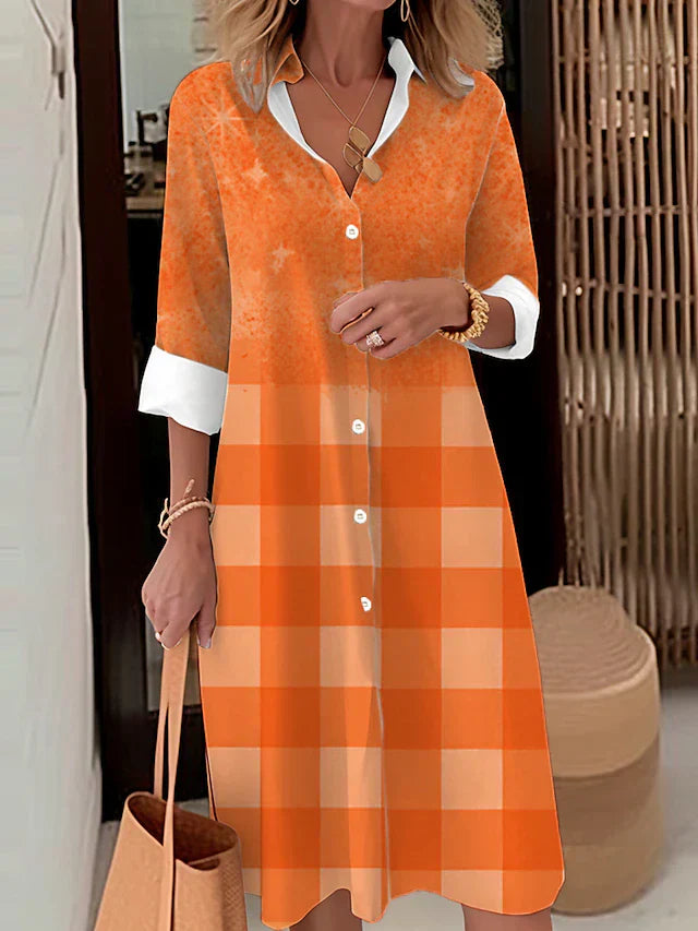 EP | Robe de loisirs avec boutons et imprimé