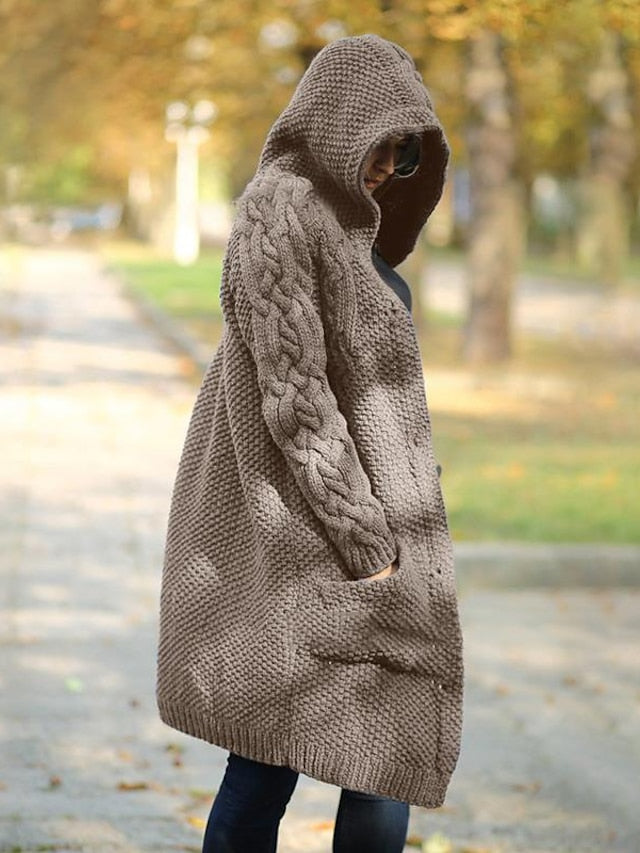 ND | Cardigan à capuche en grosse maille