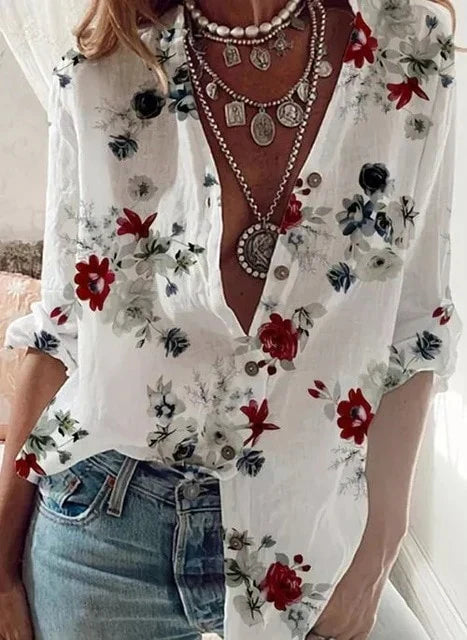EP | Blouse élégante et stylée avec patte de boutonnage